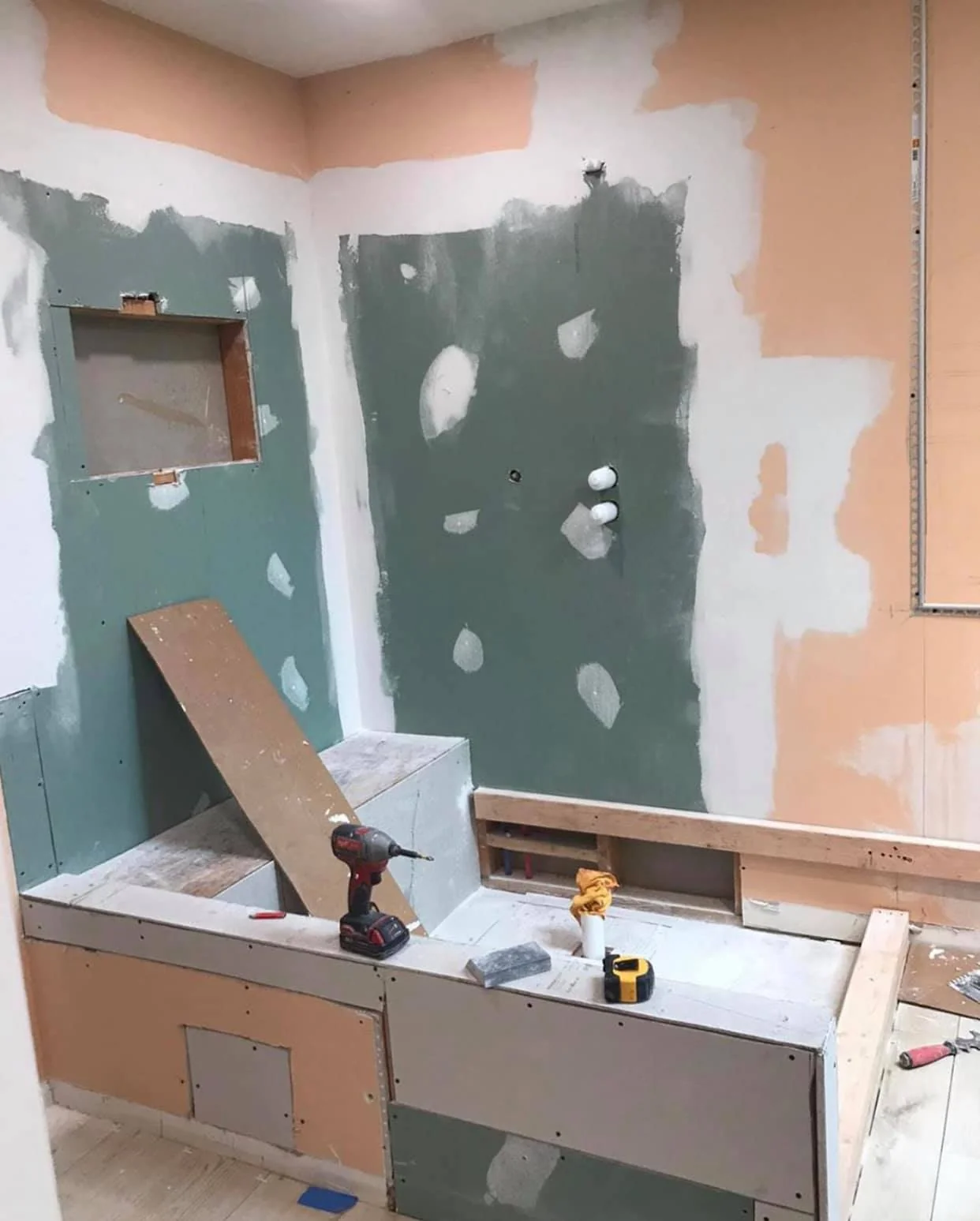 Damage restoration bathroom – before